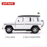 TGRCM-CZ 1:36 Scale Benz G63 Car Model for Kids, Alloy Pull Back G Wagon Vehicles Toy Car for Toddlers Kids Boys Girls Gift (White)