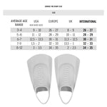 Arena Unisex Kids Junior Swim Fins Beginners Lap Swimming Training Open Heel Hydrodynamic Slits Youth Short Flippers for Children, Pink, Size 3-3.5 US