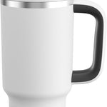 40 oz Tumbler with Handle and Straw: Stainless Steel Insulated Tumbler Keeps Cold for 24 Hours, Leakproof Travel Cup Fits in Cup Holder and BPA-Free, Cotton Candy