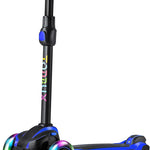 TONBUX Kids Scooter for Age 3-12, Toddler Scooters with 4 Adjustable Heights, Light Up 3-Wheels Scooters, Shock Absorption Design, Lean to Steer, Balance Training Scooter for Kids - Blue