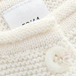 Knitted Baby Girls Cardigan Sweater Toddler Knit Crochet Button Closure Cardigan Top Outwear White
