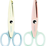 ANJOBIBI,Scissors for Crafting (2-Pack)-Decorative Pattern Edge Craft Scissors,Suitable for Fun DIY Scrapbooking Crafting Projects for Kids Adults (Beige+Pink)