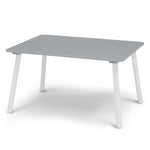 Delta Children Kids Table and Chair Set (4 Chairs Included) - Ideal for Arts & Crafts, Snack Time, Homeschooling, Homework & More, Grey/White