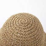 pureborn Baby Boys Girls Straw Sun Hat Wide Brim Sun Protection Summer Beach Hat with Chin Strap Khaki 6-24 Months