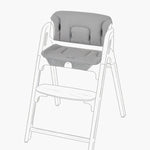 Momcozy High Chair Cushion & Backrest Set - Ergonomic Support for Dinerpal Chairs, Machine Washable Gray Seat Pad with Non-Slip Design