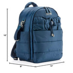 Itzy Ritzy Dream Diaper Bag Backpack - Compact Baby Backpack Diaper Bag with 14 Pockets, Changing Pad, Stroller Straps, Laptop Pocket & Comfortable Straps (Sapphire Starlight)