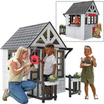 KidKraft Riverscape Wooden Playhouse with Working Doorbell, Fence, Kitchen and Pet Door