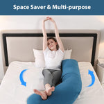 Elehealthy Pregnancy Pillow Maternity Pillow for Side Sleeping Soft Pregnancy Body Pillow for Pregnant Women, Maternity Pillow with Detachable and Adjustable Pillow Cover