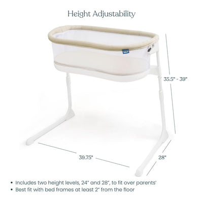 HALO® BassiNest® Lite – Breathable Baby Bassinet Slides Over Bed with Mesh Walls for Airflow & Visibility, Lowering Wall for Easy Access, Portable & Lightweight, Fits Most Beds