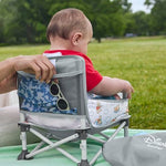 Bright Starts Disney Winnie The Pooh Pop 'N Sit Portable Booster, Indoor/Outdoor Use, Floor Seat with Feeding Tray, 6 Mos - 3 Yrs