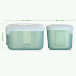 haakaa Mini Meal Silicone Storage Containers,8 oz Silicone Baby Food Containers with Airtight Lids,Reusable Baby Food Jars for Purees, Fruits & Snacks-Microwave & Dishwasher Safe,4 Pack, Pea Green