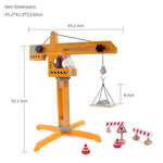 Hape Playscapes Crane Lift Playset| Construction Truck Vehicle Playset for Kids