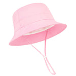 Durio Baby Girl Sun Hat Sun Protection Baby Girl Hats Wide Brim Baby Girl Summer Hat Beach Hat Toddler Hats for Girls Boys D Pink Solid 12-24 Months