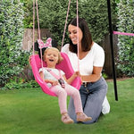 Disney Minnie Mouse 2-in-1 Outdoor Swing by Delta Children – for Babies and Toddlers – Full Bucket Seat