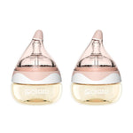 Breast Milk Baby Bottles for Newborn Baby PPSU Anti Colic Infant Bottles Wide Neck Breast-Like Nipple Slow Flow Breastfeeding Toddler Bottles-2pack (2.5oz/pc Blue)