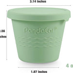 PandaEar 6 Pack Silicone Baby Food Storage Containers, 4 oz Small Food Containers with Lids, Reusable Baby Snack Containers for Kids Toddler, Homemade Baby Food Freezer Storage, Freezer Safe