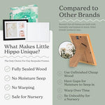 Little Hippo Baby Handprint Kit | Clay Footprint Keepsake Kit, Baby Prints Photo Frame, Infant Picture Frame, Baby Shower Gifts for Boy or Girl, Newborn Keepsakes (Black)