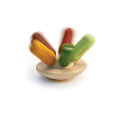 PlanToys® Flexi Jellyfish Wooden Sensory Toy | Montessori Grasping Activity for Tactile Exploration, Coordination & Focus | Eco-Friendly Toy for Early Development