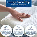 King Size Luxury Tencel Mattress Protector, 100% Waterproof, Ultra Soft, Naturally Cooling & Breathable, Deep Pocket Up to 18"
