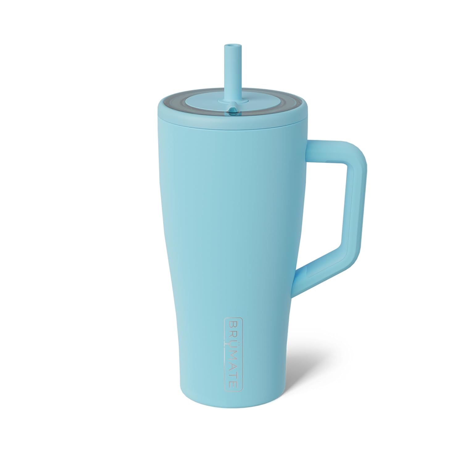 BrüMate Era 40 oz Tumbler with Handle and Straw | 100% Leakproof Insulated Water Bottle Tumbler with Lid and Flexible SoftSip Straw | Made of Stainless Steel | Cup Holder Friendly | 40oz (Dark Aura)