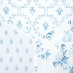 Delta Children Fitted Crib Sheets for Girls and Boys - 100% Organic Cotton Crib Sheet for Standard Crib and Toddler Mattresses - 28x52 Inch - GOTS Certified (Pack of 3), Blue Botanicals