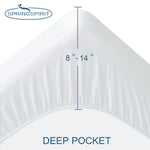 Twin Mattress Protector Waterproof Soft & Breathable Terry, Noiseless Twin Mattress Cover Fitted Sheets up -14'' Twin Mattress Protector for Kids Bed Cover Twin Size Mattress Pad Protecor Machine Wash