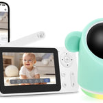 Baby Monitor with Camera and Audio, 1080P Baby Camera Monitor WiFi Smartphone App Control Night Vision 4.3” Screen 2-Way Talk Temperature & Humidity Sensor Lullabies Motion & Cry Detection iOS/Android