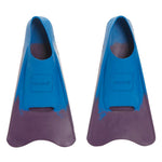 Sporti Adult-Kids Short Swim Fins, Floating Fin for Swimming & Snorkeling, Swim Flippers for Training - PurpleBlue - Youth 3-4 / W 5