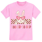 Baby Girl Happy Easter T Shirt Toddler Baby Cute Glasses Bunny Graphic Shirt Kids Rabbit Tees Tops 2T