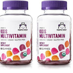 Amazon Brand - Mama Bear Organic Kids Multivitamin, 60 Gummies, 1 Month Supply (Packaging May Vary), Berry, Cherry & Orange (Pack of 2)
