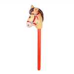 Inflatable Stick Horse Inflatable Horse Head Stick Balloon Funny Stick Horse Toy for Kids Inflatable Horse on a Stick for Birthday Cowboy Party Supplies(37 Inch Brown)