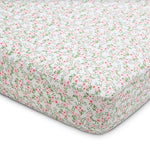 Delta Children Fitted Crib Sheets for Girls and Boys - Crib Sheet for Standard Crib and Toddler Mattresses - 28x52 Inch (Pack of 2), Pink Floral