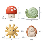 Itzy Ritzy Water-Squirting Sensory Bath Toys – Soft, Textured & Easy to Squeeze for Babies & Toddlers – Characters for Fun & Motor Skill Development - Set of 4 Includes Sun, Snail, Mushroom & Hedgehog
