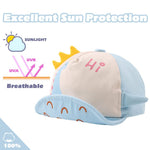 JANGANNSA Baby Duck Cap Infant Kids Sun Hat Bear Cute Cartoon Caps Spring Summer 6-24Months (Blue Dinosaur)