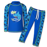 TFJH E Swimsuits for Boys UPF 50+ UV Sun Protective Swimming Custumes Fish Navy Long 116/122