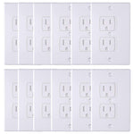 AUSTOR 12 Pack Baby Safety Electric Outlet Covers Baby Safety Self Closing Wall Socket Plugs Plate Alternate for Child Proofing