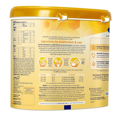 Enfamil NeuroPro Baby Formula, Infant Formula Nutrition, Triple Prebiotic Immune Blend, 2'FL HMO, & Expert-Recommended Omega-3 DHA, Perfect Choice for Baby Milk, Non-GMO, Powder Tub, 20.7 Oz