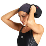 Arena Unisex Adult Smartcap Extra Soft Swim Cap for Fitness Swimmers Two-in-One Headcover for Long Hair, One Size Fits Most, Black
