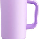 40 oz Tumbler with Handle and Straw: Stainless Steel Insulated Tumbler Keeps Cold for 24 Hours, Leakproof Travel Cup Fits in Cup Holder and BPA-Free, Cotton Candy