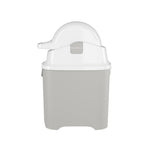 Foundations Mini Diaper Pail with Airtight Lid, Durable & Odorless Diaper Disposal, Large Capacity, Holds up to 30 Newborn Diapers, Refill with Any Bags, Baby Registry Gift - Gray