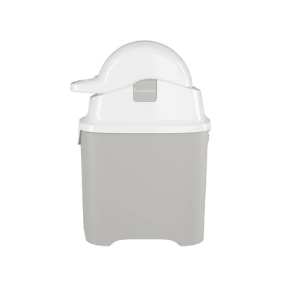 Foundations Mini Diaper Pail with Airtight Lid, Durable & Odorless Diaper Disposal, Large Capacity, Holds up to 30 Newborn Diapers, Refill with Any Bags, Baby Registry Gift - Gray