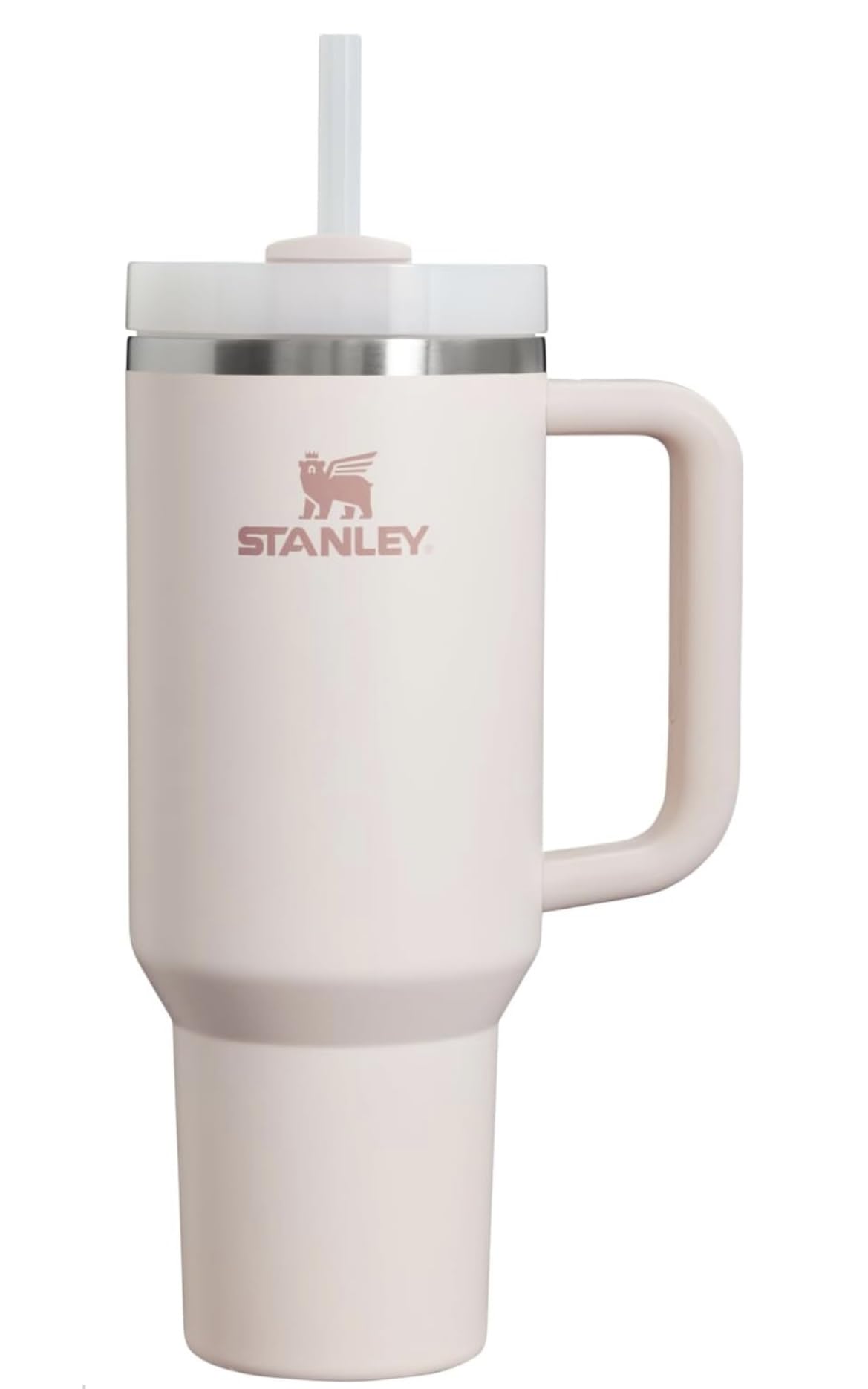 Stanley Quencher H2.0 FlowState Stainless Steel Vacuum Insulated Tumbler with Lid and Straw for Water, Iced Tea or Coffee, Smoothie and More, Rose Quartz 2.0, 30 OZ / 0.89 L