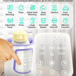 Fast Baby Bottle Warmer for Breastmilk, Smart 12 in 1 Breast Milk Warmer for Baby Essentials with Timer Temperature Control, Sterili-zing, Water Bath Technology, Baby Warmer for All Bottles Food Jars