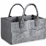 PandaEar Baby Diaper Caddy Organizer, Portable Travel Diaper Organizer, Nursery Caddy Basket with Divided Design