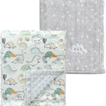 CREVENT 30''X40'' Cute Cozy Fluffy Warm Baby Blanket for Boys Infants Toddlers' Bedding Crib Cot Stroller, Baby Shower Birthday Newborn's Gift - Grey Cloud