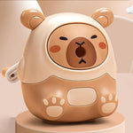 Cute Cartoon Manual Pencil Sharpener – Perfect Student Stationery for School, Office, and Art Drawing (9.3 * 8.5cm) Perfect Birthday and Holiday Gift for Students,Khaki