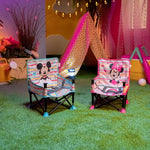Bright Starts Disney Minnie Mouse Pop 'N Sit Portable Booster, Indoor/Outdoor Use, Floor Seat with Feeding Tray, 6 Mos - 3 Yrs