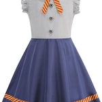 Girls Wizarding World Costume,Kids Magic Dress,Halloween Wizard Witch Costume Dress