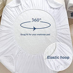 FELTYBED Full Size 54"x75" Waterproof Mattress Protector, Soft Bed Mattress Cover Full, Breathable Mattress Pad Cover with Deep Pocket 6"- 15", Noiseless Washable White