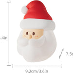 Christmas Decorations Santa Silicone Night Light, LED Dimmable Bedside Lamp for Nursery, Rechargeable Touch Lamp with Timer, Squishy Cover, Cute Holiday Room Decor & Stress Relief Gift for Kids
